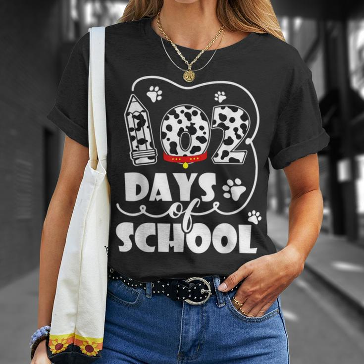 Happy 102 Days School 100Th Days Smarter Dog Student Teacher T-Shirt Gifts for Her