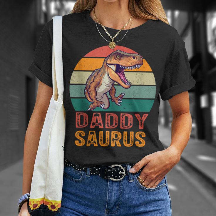 Happy Daddy Saurus T-Rex Dinosaurieratertag Dinosaurier Papa T-Shirt Geschenke für Sie