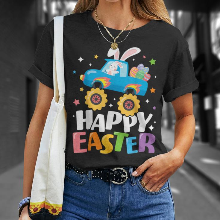 Happy Easter Monster Truck Bunny Easter Eggs Boys Toddler T-Shirt Gifts for Her