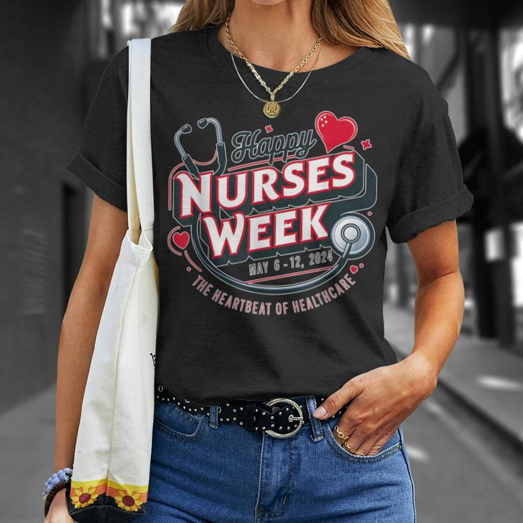 Happy Nurses Week And Day 2024 The Heartbeat Of Healthcare T-Shirt Gifts for Her