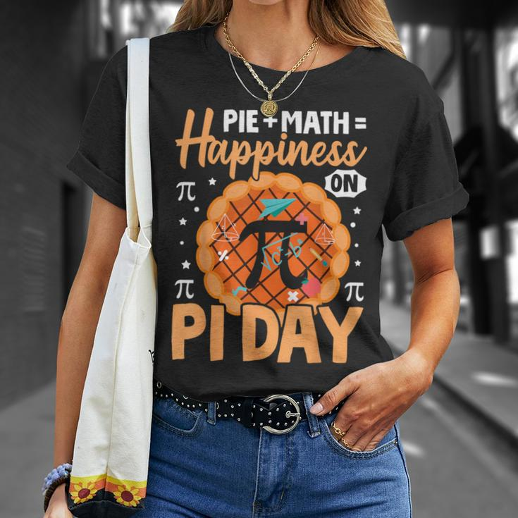 Happy Pi Day 314 Pi Pie Math Happiness On Pi Day T-Shirt Gifts for Her