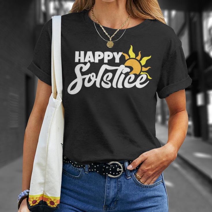 Happy Solstice Winter Solstice Pagan T-Shirt Gifts for Her