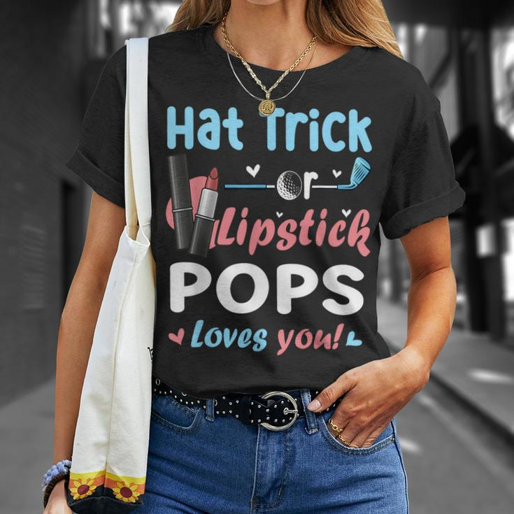 Hat Trick Or Lipstick Pops Loves You Gender Reveal T-Shirt Gifts for Her