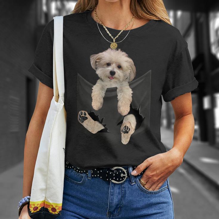 Havanese Dog In Pocket Havanezer Puppy T-Shirt Geschenke für Sie