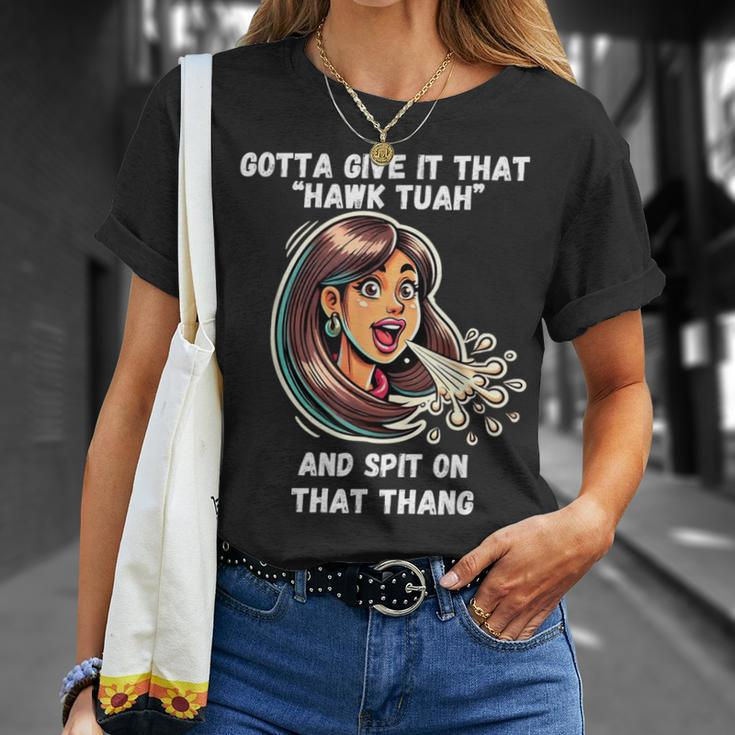 Hawk Tuah And Spit On That Thang Viral Meme T-Shirt Gifts for Her