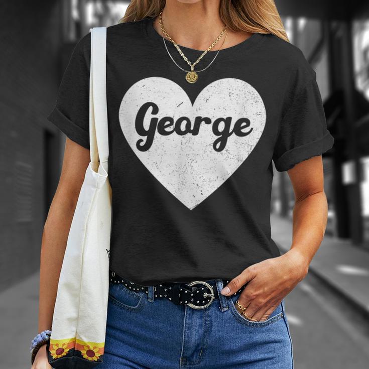 I Heart George First Names And Hearts I Love George T-Shirt Gifts for Her