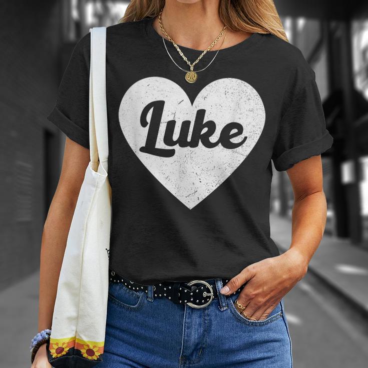 I Heart Luke First Names And Hearts I Love Luke T-Shirt Gifts for Her