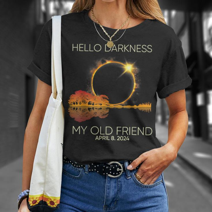 Hello Darkness My Old Friend April 08 Solar Eclipse T-Shirt Gifts for Her