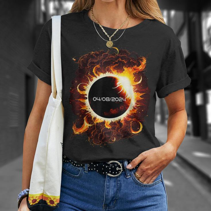Hello Darkness My Old Friend Pink Solar Eclipse April T-Shirt Gifts for Her