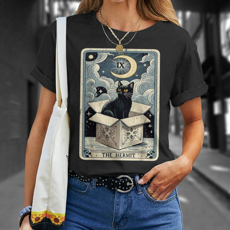 The Hermit Tarot Card Cat In Box Mystic Cat T-Shirt Gifts for Her