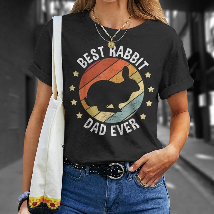 Herren Best Rabbit Dad Ever Papa Kaninchen Vintage Hasenbesitzer T-Shirt Geschenke für Sie