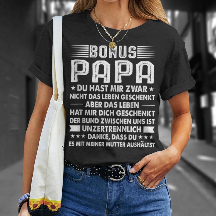 Herren Bonus Papa Stiefpapa Stiefkinder T-Shirt Geschenke für Sie