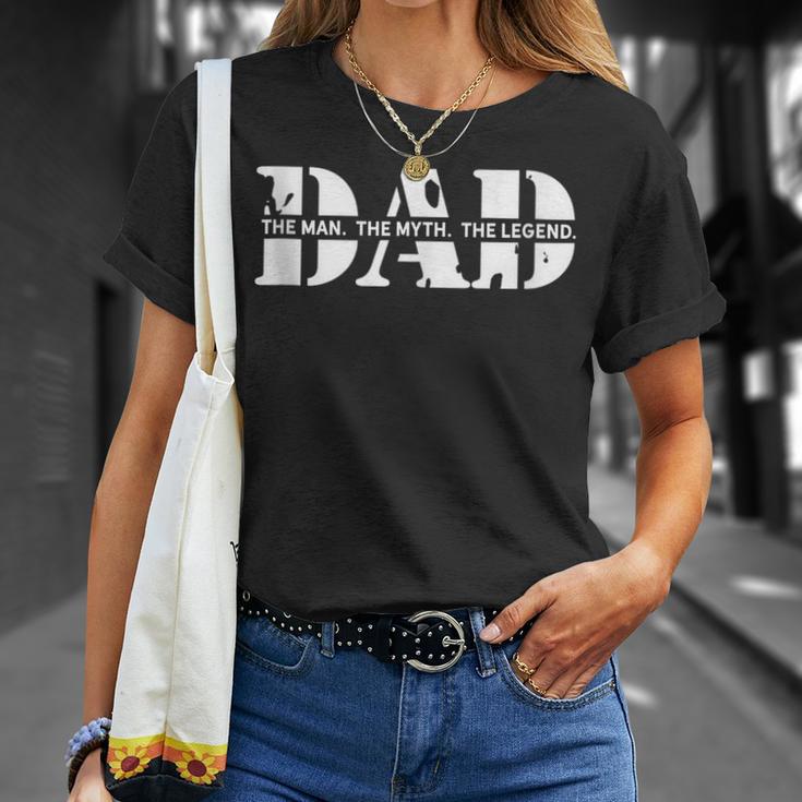 Herren Dad The Man The Myth The Legend Papa Der Mann Mythos Legende T-Shirt Geschenke für Sie