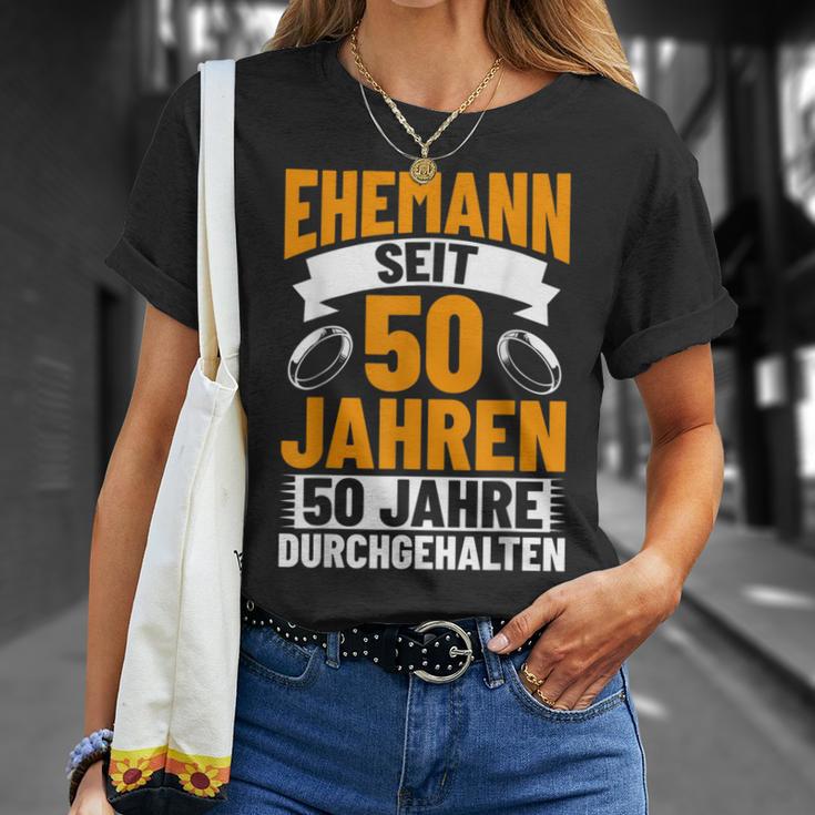 Herren Goldhochzeit Deko Hochzeitstag Jubiläum Ehemann Hochzeit T-Shirt Geschenke für Sie