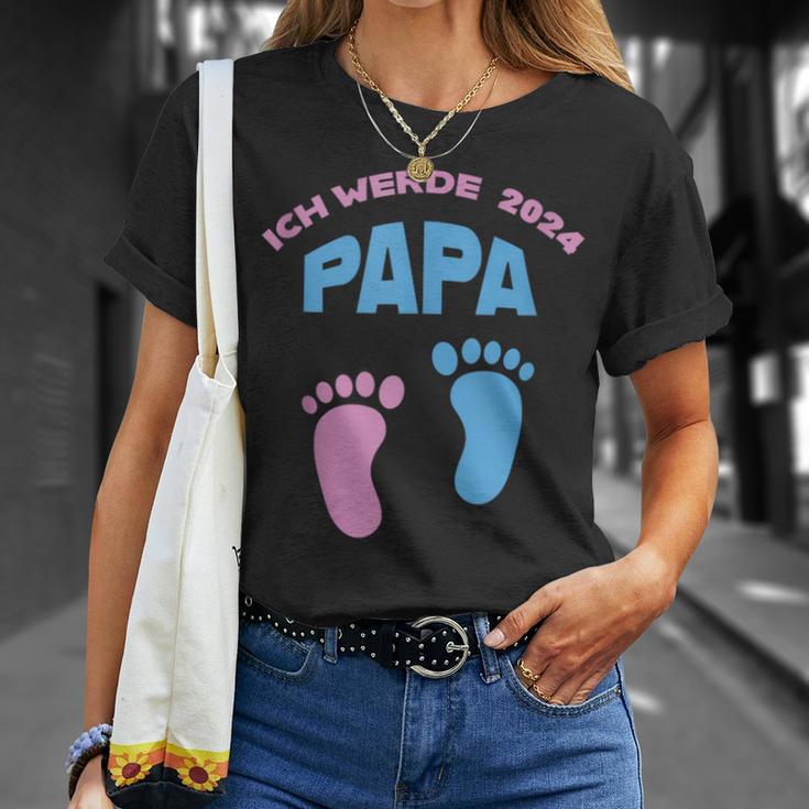 Herren Ich Werde Papa 2024 Werdenderater T-Shirt Geschenke für Sie