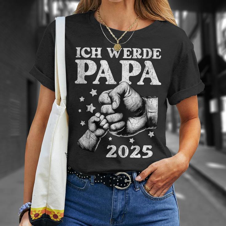 Herren Ich Werde Papa 2025 Baby Ankündigung Papa 2025 T-Shirt Geschenke für Sie