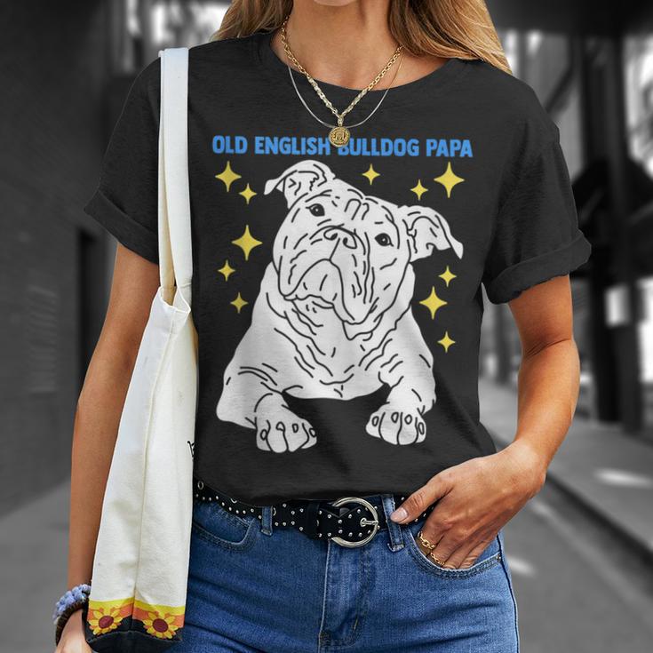 Herren Old English Bulldog Papa Herrchen Old English Bulldog T-Shirt Geschenke für Sie