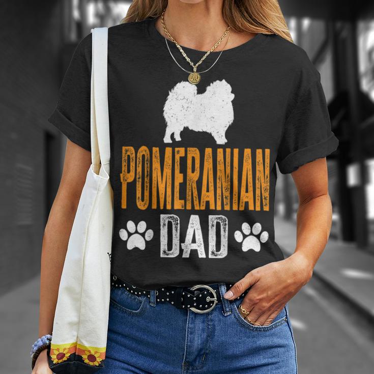 Herren Pomeranian Dad Geschenk Hund Papa Pommeratertag Geschenk T-Shirt Geschenke für Sie