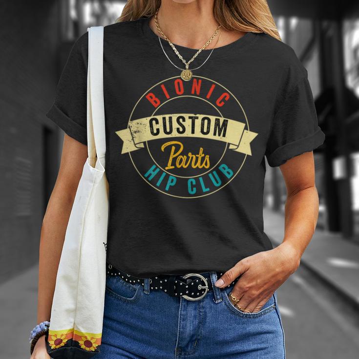 Hip Surgery Replacement Recovery Bionic Custom Part Hip Club T-Shirt Gifts for Her