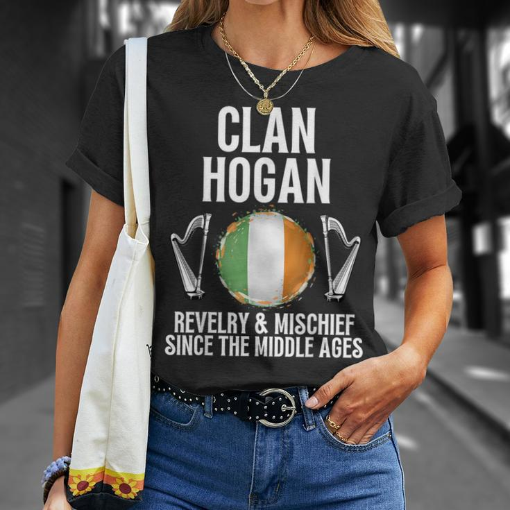 Hogan Surname Irish Family Name Heraldic Celtic Clan T-Shirt Gifts for Her