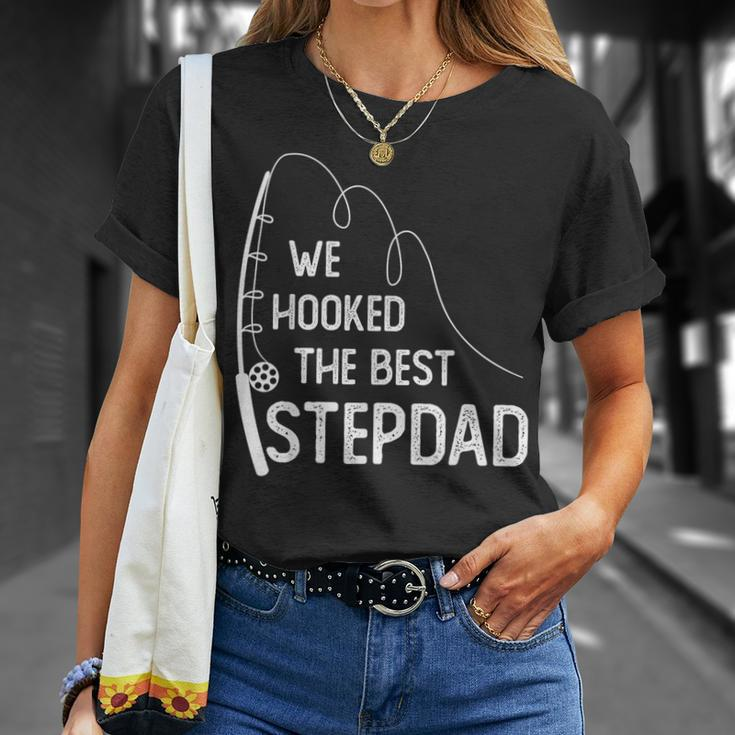 We Hooked The Best Stepdad Fishing Fathers Day T-Shirt Gifts for Her
