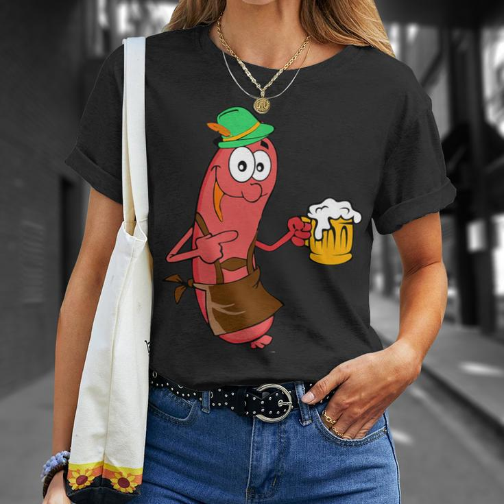 Hot Dog Beer Bratwurst Oktoberfest Drinking T-Shirt Gifts for Her