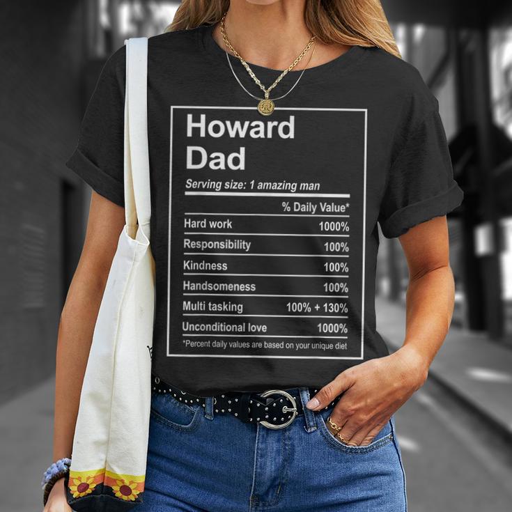 Howard Dad Nutrition Facts Fathers Day Michigan T-Shirt Gifts for Her