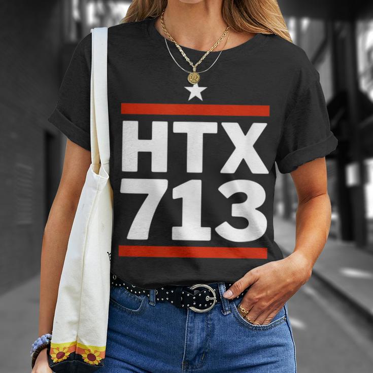 Htx 713 Houston Texas H-Town T-Shirt Gifts for Her