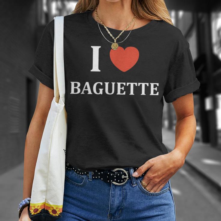 Humour Boulangerie Pain I Love Baguette T-Shirt Geschenke für Sie