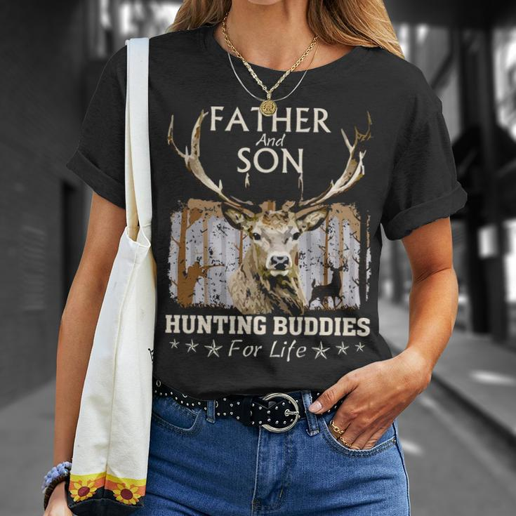 Hunting For Father And Son Hunting Buddies Hunters T-Shirt Gifts for Her