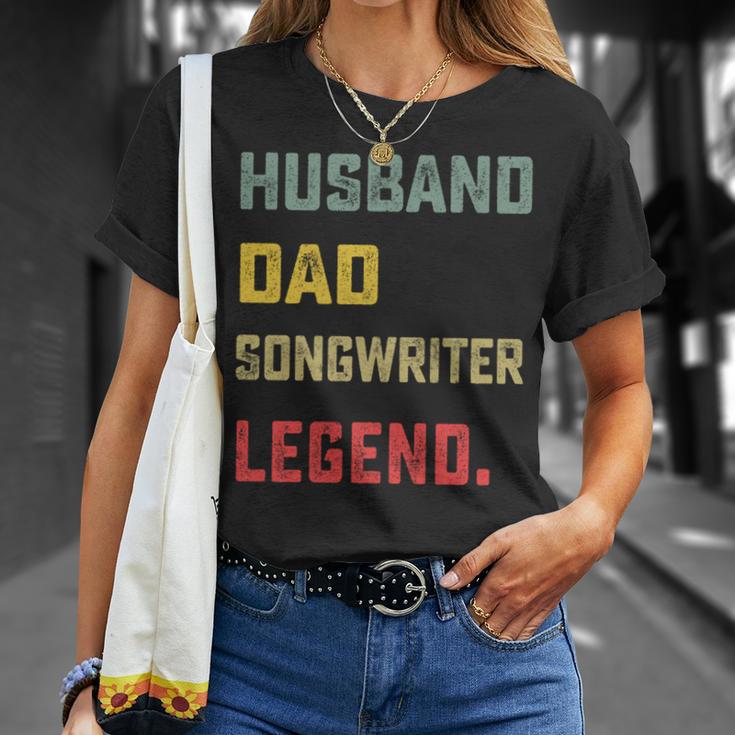 Husband Dad Songwriter Legend Father's Day T-Shirt Gifts for Her