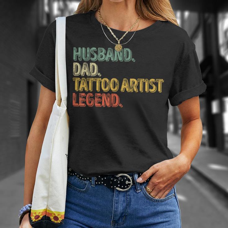 Husband Dad Tattoo Artist Legend Father's Day T-Shirt Gifts for Her