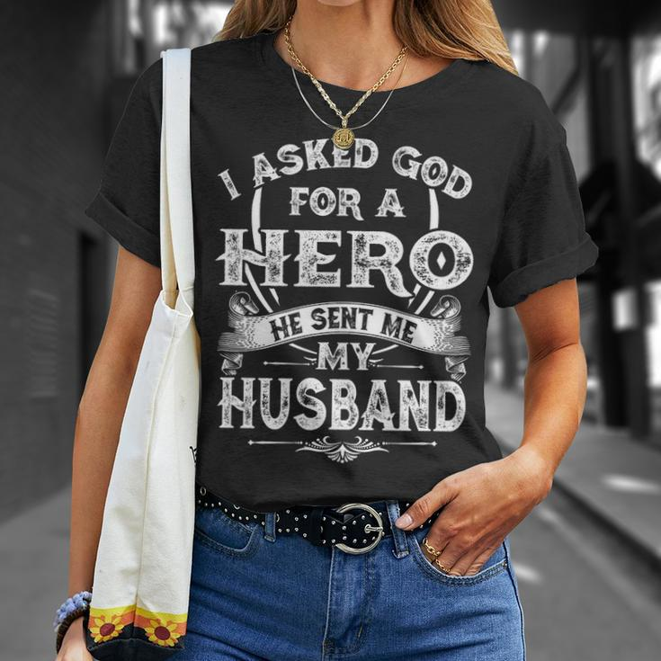 My Husband My Hero T-Shirt Gifts for Her