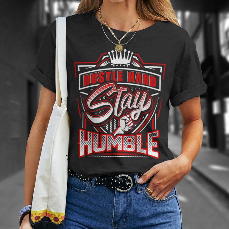 Hustle Hard Stay Humble Urban Hip Hop T-Shirt Gifts for Her