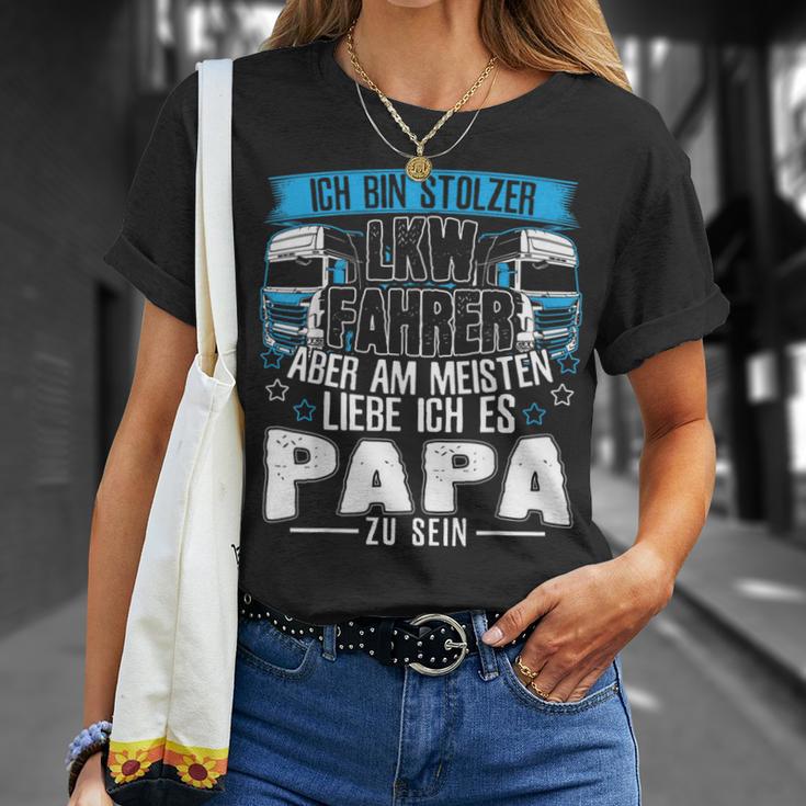 Ich Bin Ein Lkw Driver Und Papa T-Shirt Geschenke für Sie