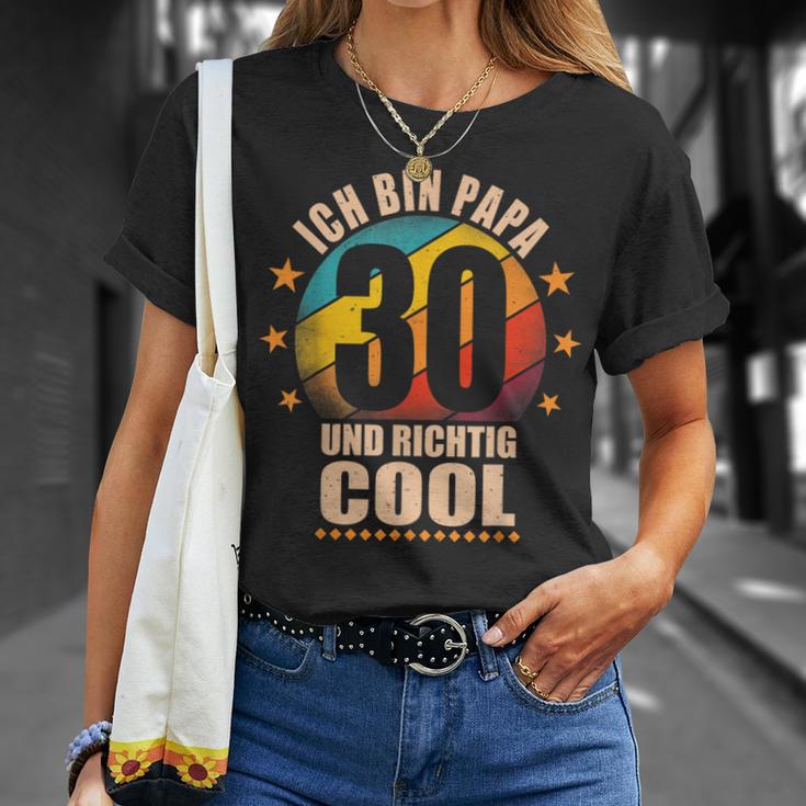 Ich Bin Papa 30 Und Richtig Cool T-Shirt Geschenke für Sie