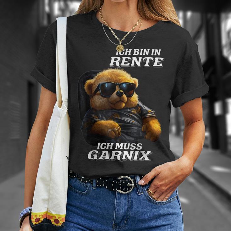 Ich Bin In Rente Ich Muss Garnix T-Shirt Geschenke für Sie