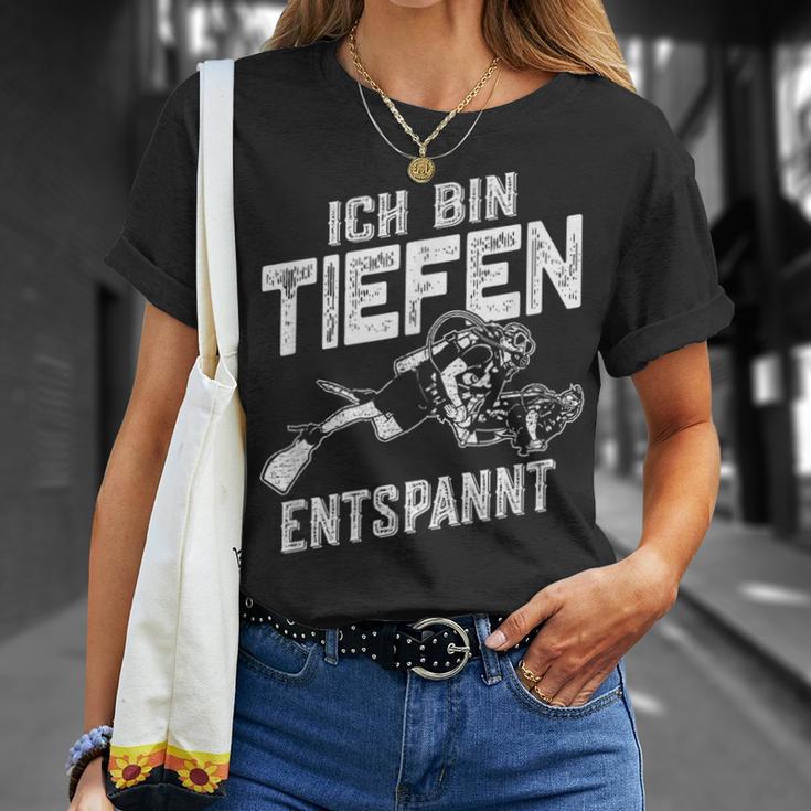 Ich Bin Tiefenentspannt Taucher T-Shirt Geschenke für Sie