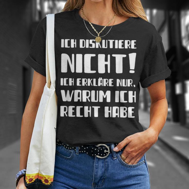 Ich Diskutier Ich Diskutier Nicht Ich Erkläre Nur Warum T-Shirt Geschenke für Sie