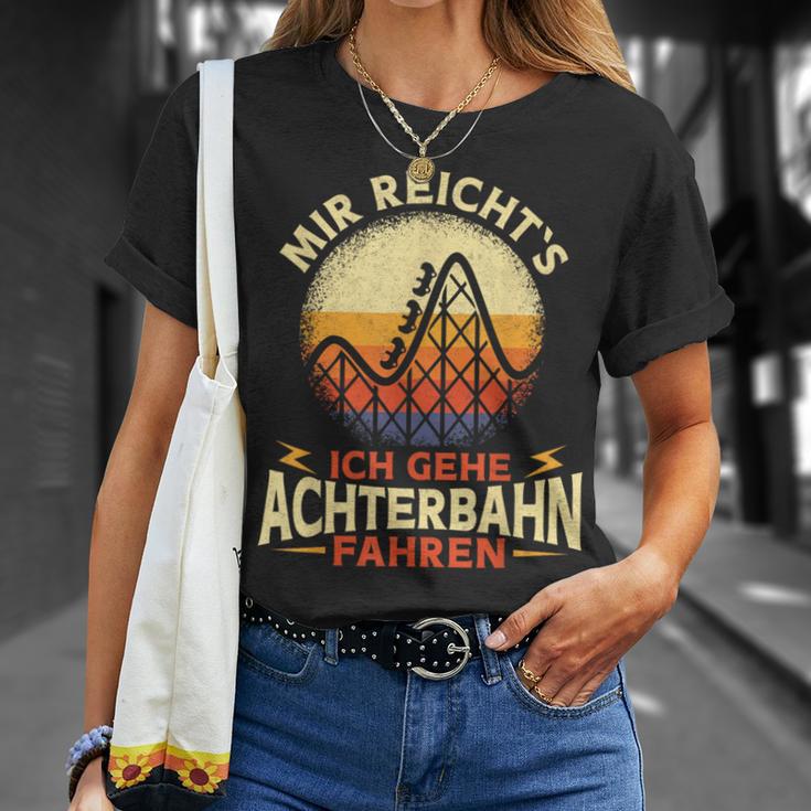 Ich Gehe Achterbahn Fahren Rollercoaster Amusement Park Black T-Shirt Geschenke für Sie