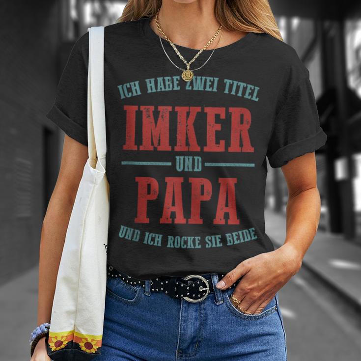 Ich Habe Zwei Titel Imker Und Papa Und Ich Rocke Beide T-Shirt Geschenke für Sie