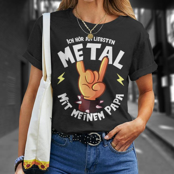 Ich Höram Lieb Metal Mit Mein Papa Ich Höre Am T-Shirt Geschenke für Sie