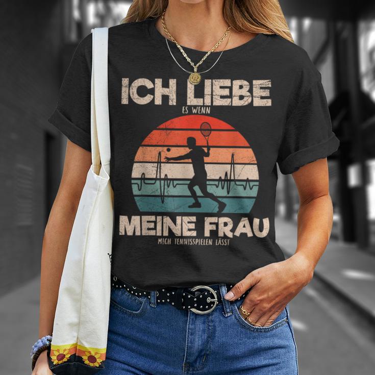 Ich Liebe Es Wenn Meine Frau Mich Tennis Games Lässt T-Shirt Geschenke für Sie