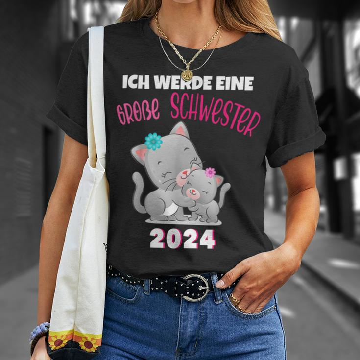Ich Werde Eine Große Schwester 2024 Cat T-Shirt Geschenke für Sie