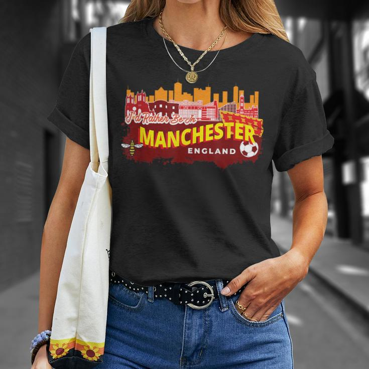 I'd Rather Be In Manchester England Vintage Souvenir T-Shirt Gifts for Her