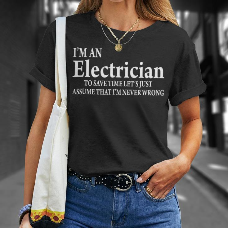I'm A Electrician Job Title Saying Quote Gif T-Shirt Gifts for Her