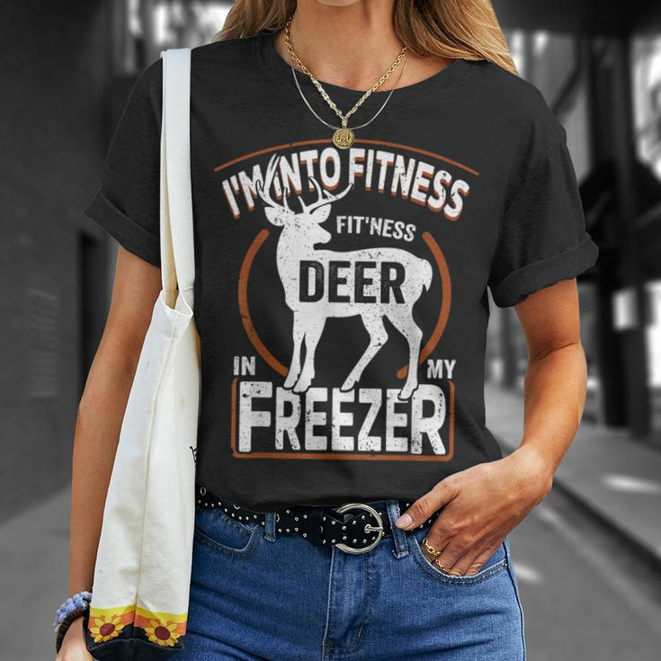 I'm Into Fitness Deer Freezer Dad Hunter Deer Hunting T-Shirt Gifts for Her