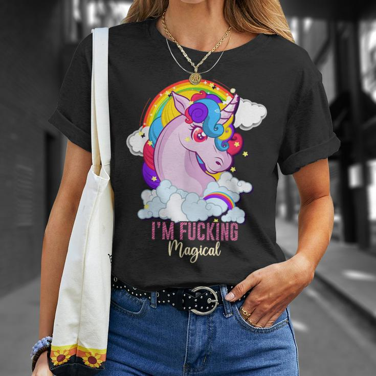 I'm Fucking Magical Unicorn Magic Adult Humor Rainbow T-Shirt Gifts for Her