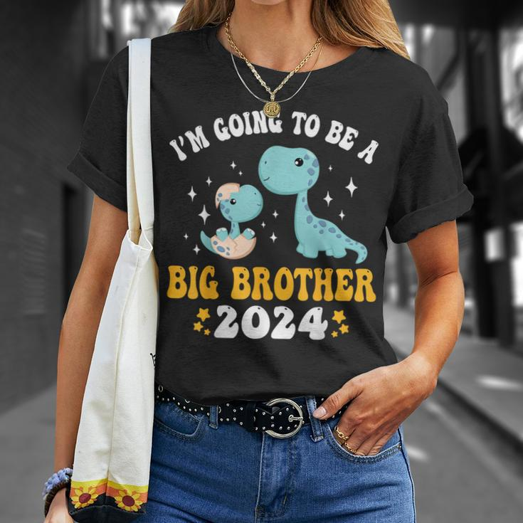 I'm Going To Be A Big Brother 2024 Announcement Dinosaur T-Shirt Gifts for Her