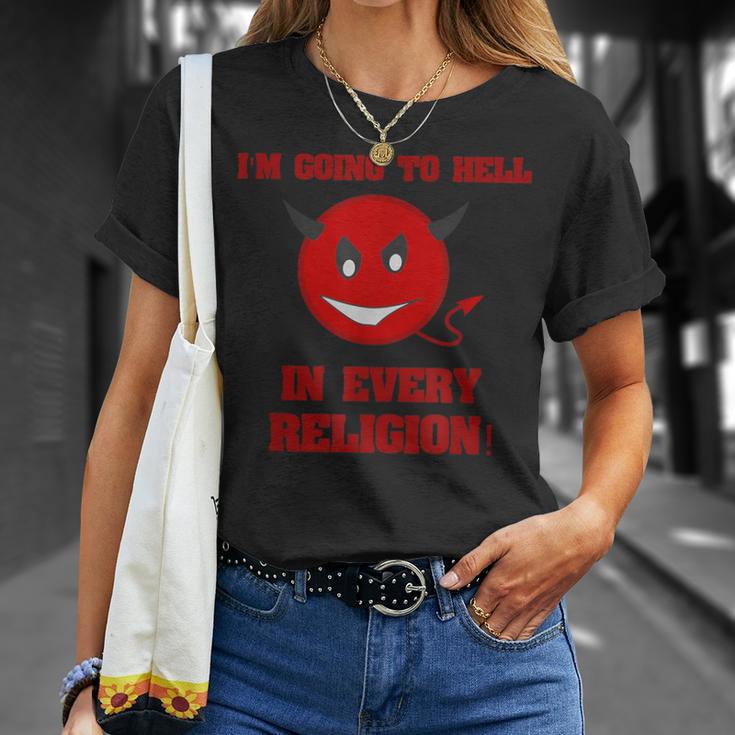 I'm Going To Hell In Every Religion DevilT-Shirt Gifts for Her